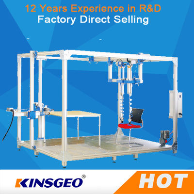 500KG เลื่อนเครื่องทดสอบความทนทานเฟอร์นิเจอร์ด้วยแผ่นเหล็กสำหรับเก้าอี้สำนักงานโรลลิ่ง